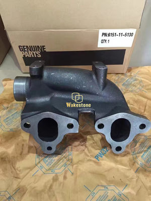 6151-11-5130  Excavator 6D125 Engine Parts Exhaust Manifold  For Komatsu PC400-7 WA450-3MC WA470-3