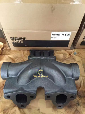 6151-11-5130  Excavator 6D125 Engine Parts Exhaust Manifold  For Komatsu PC400-7 WA450-3MC WA470-3