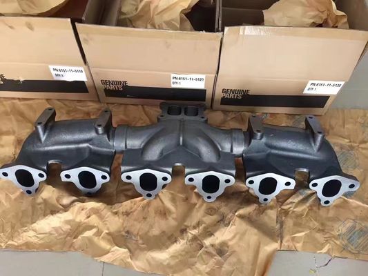 6151-11-5130  Excavator 6D125 Engine Parts Exhaust Manifold  For Komatsu PC400-7 WA450-3MC WA470-3