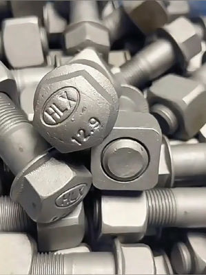 High Strength 12.9 Grade Hitachi Excavator Track Shoe Bolts Durable Alloy Steel Compatible With ZX200 ZX250 ZX350 Heavy Duty Replacement Parts For Mining Construction